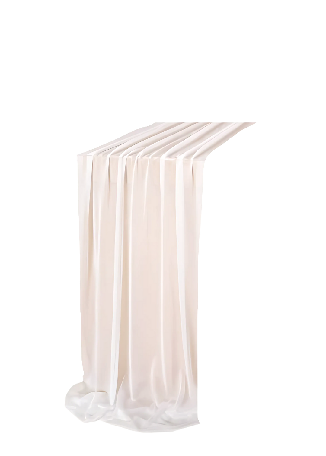 Chemin de table 118" - Mousseline de soie Ivoire
