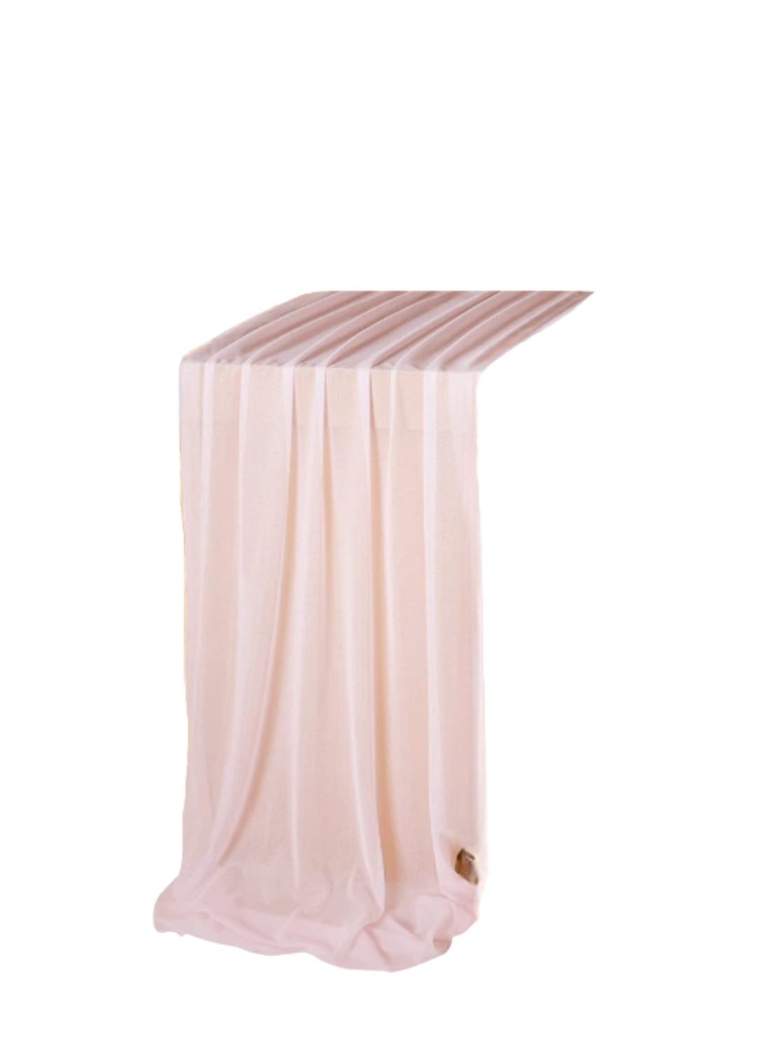 Chemin de table 118" - Mousseline de soie Rose pâle