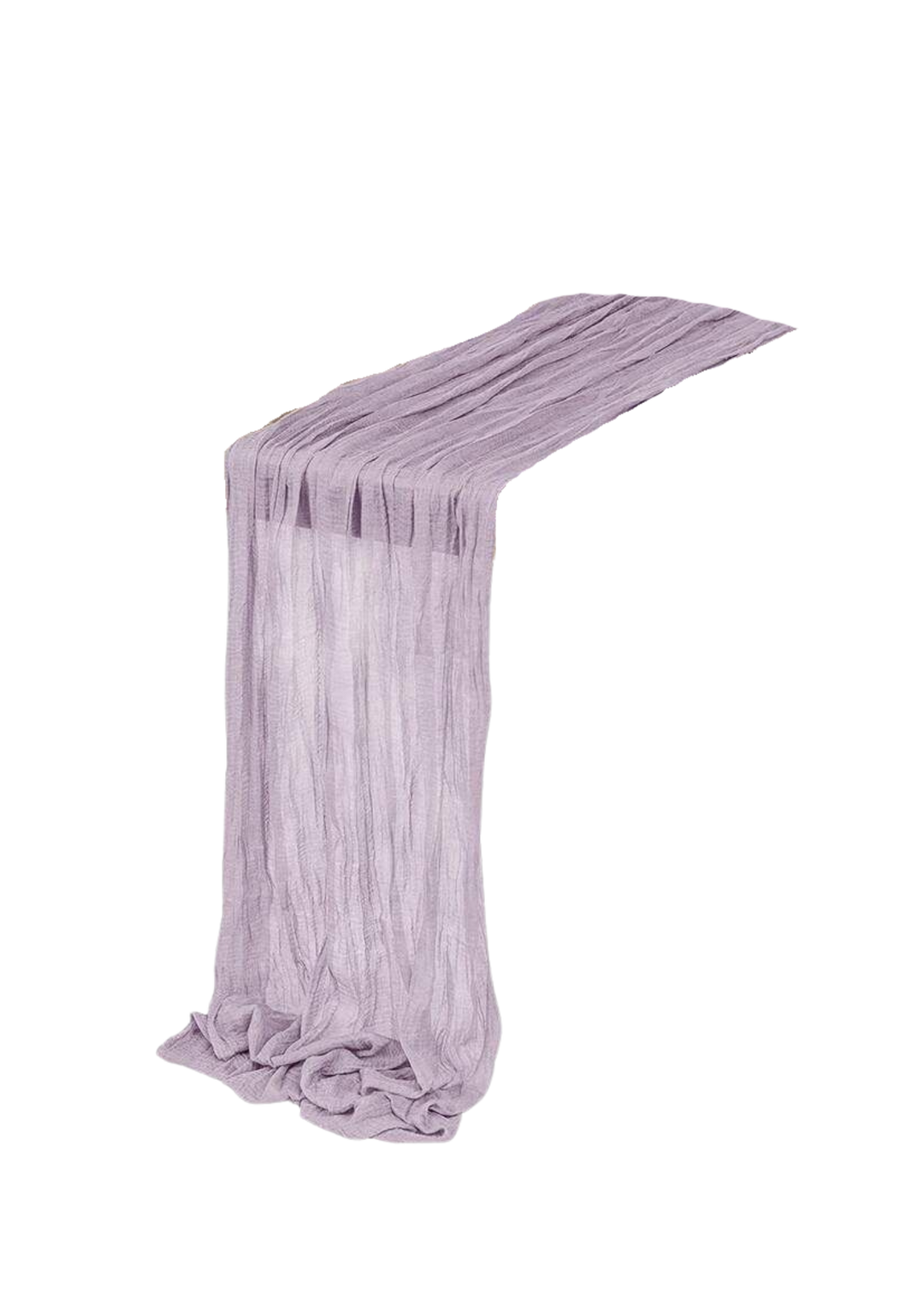 Chemin de table 118" - Mousseline de soie Rustique Lilas