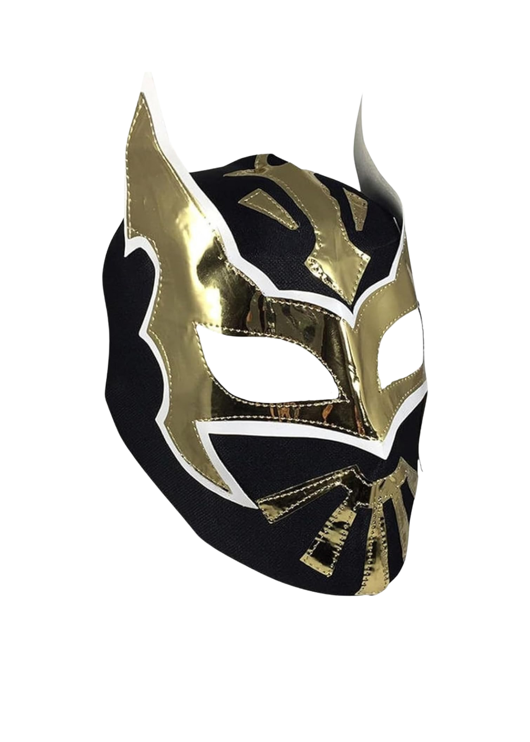 Masque de lutteur noir et or