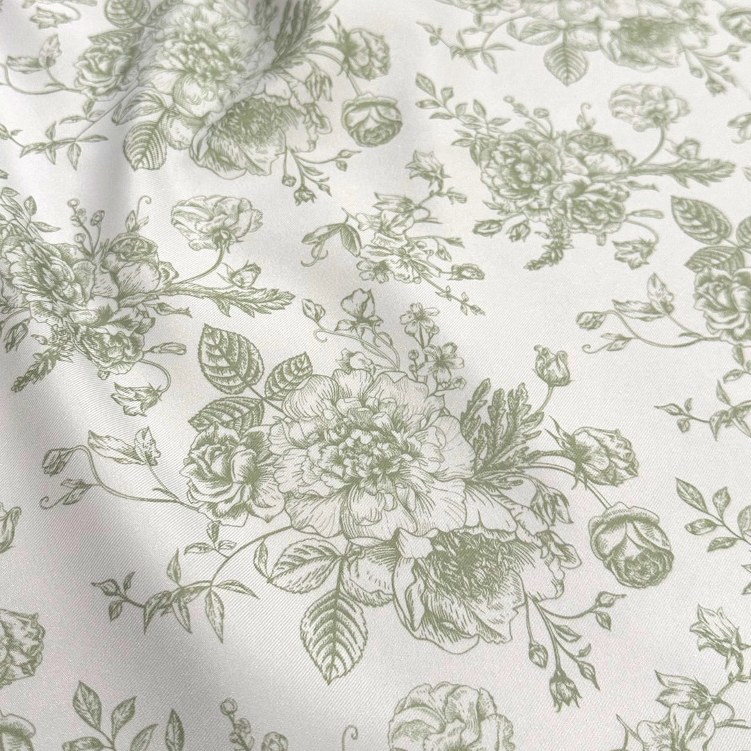 Nappe ronde 132" - Toile française sauge