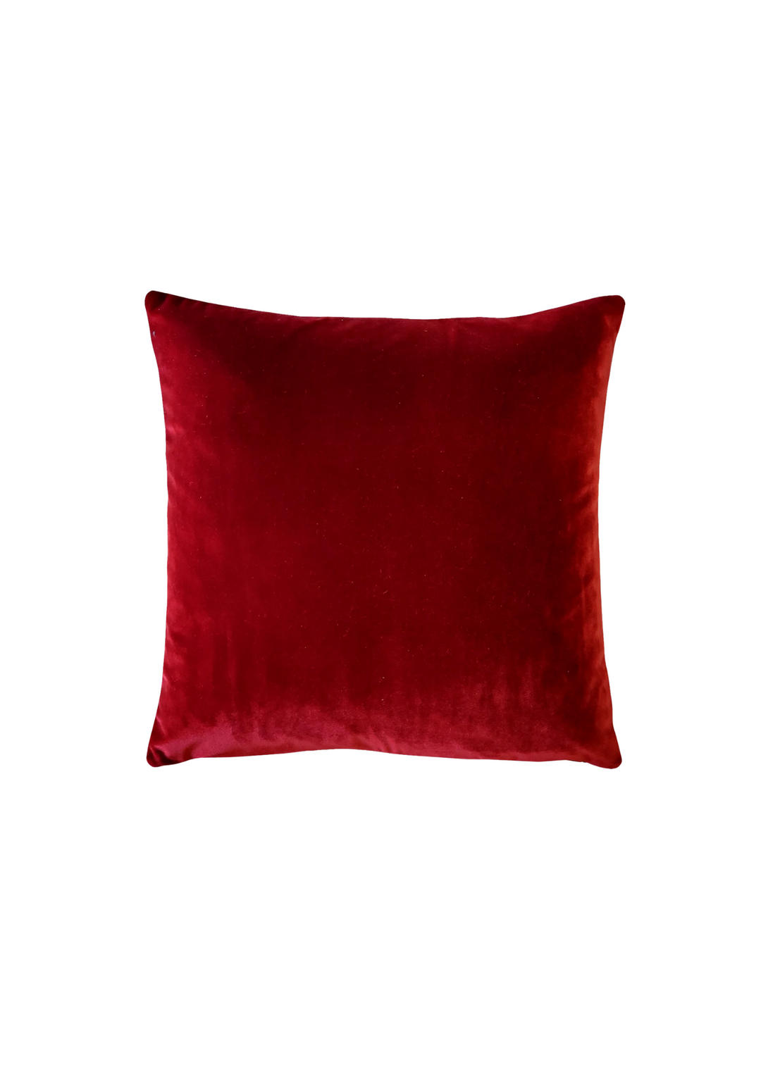Housse de coussin de velours rouge