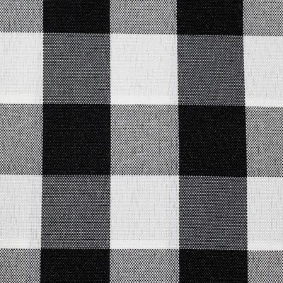 Nappe ronde à carreaux 132'' - Noir & blanc