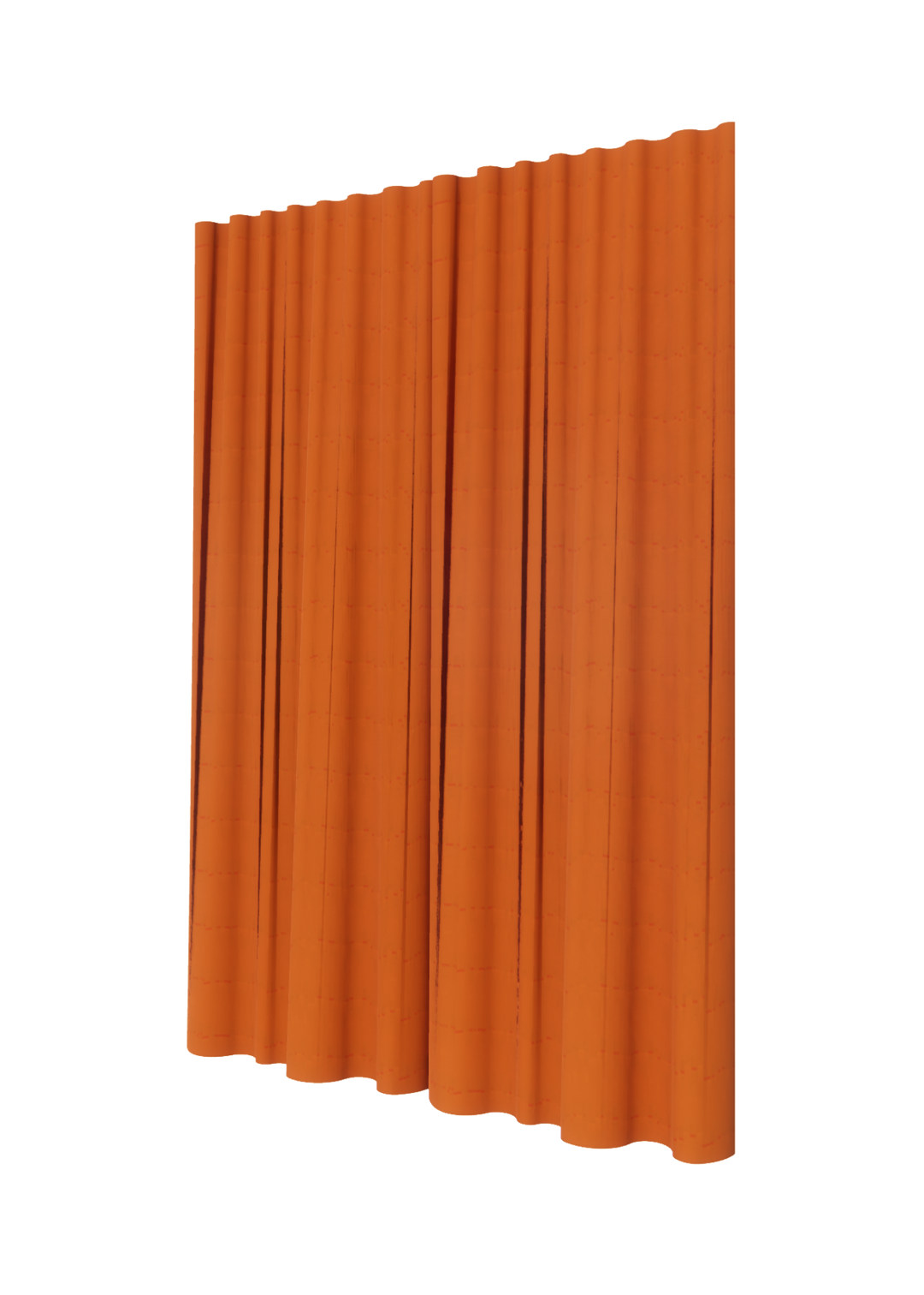 Panneau de rideau velours deux côtés - Orange épicé