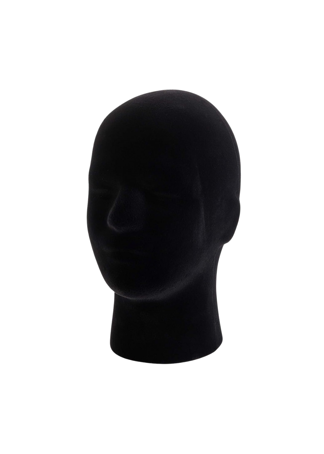 Tête de mannequin en mousse noire