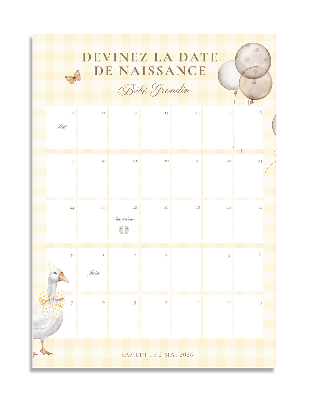 Jeux ''Devinez la date''