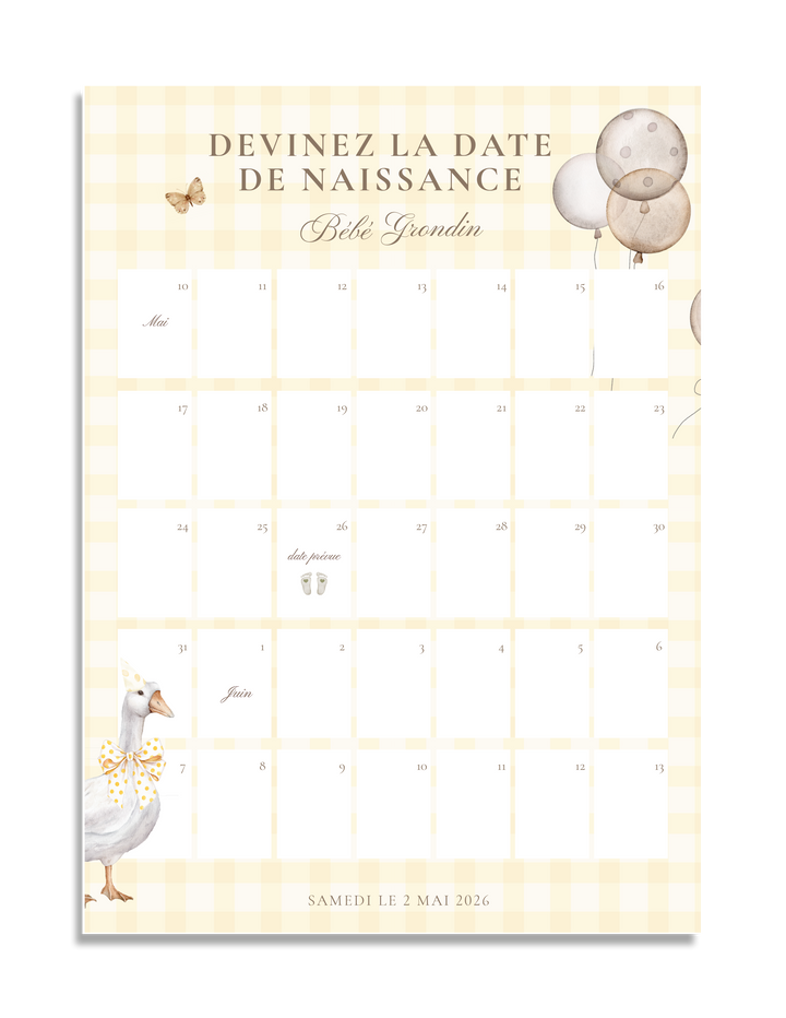 Jeux ''Devinez la date''