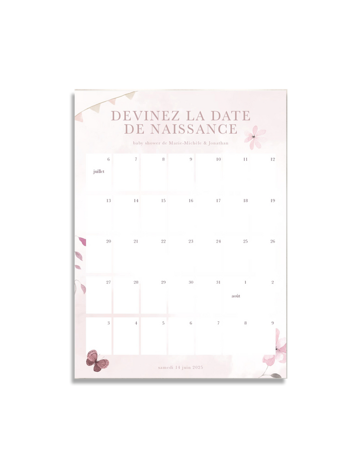 Jeux ''Devinez la date''