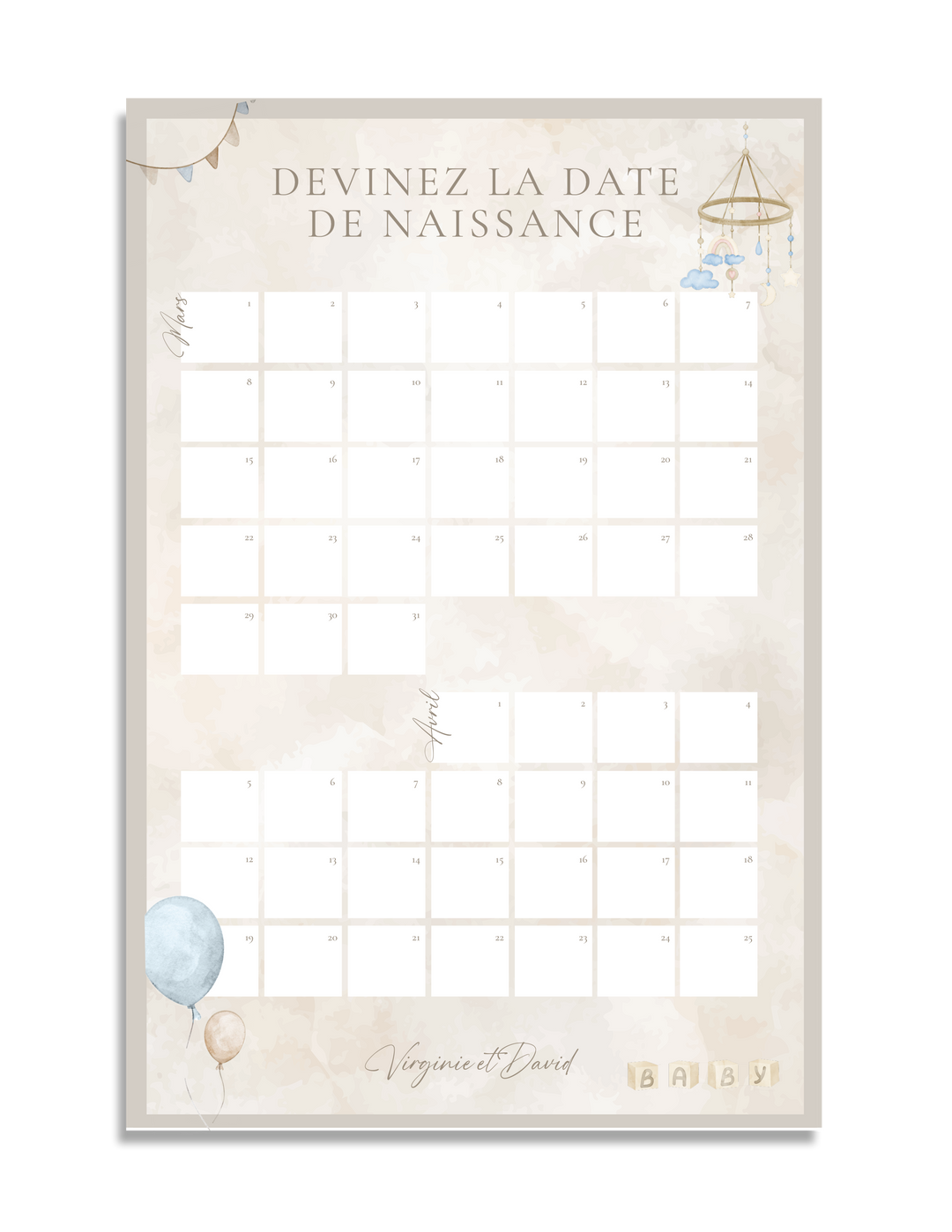 Jeux ''Devinez la date''