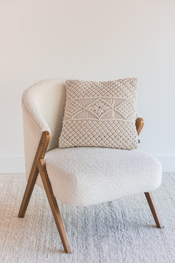 Coussin en macramé