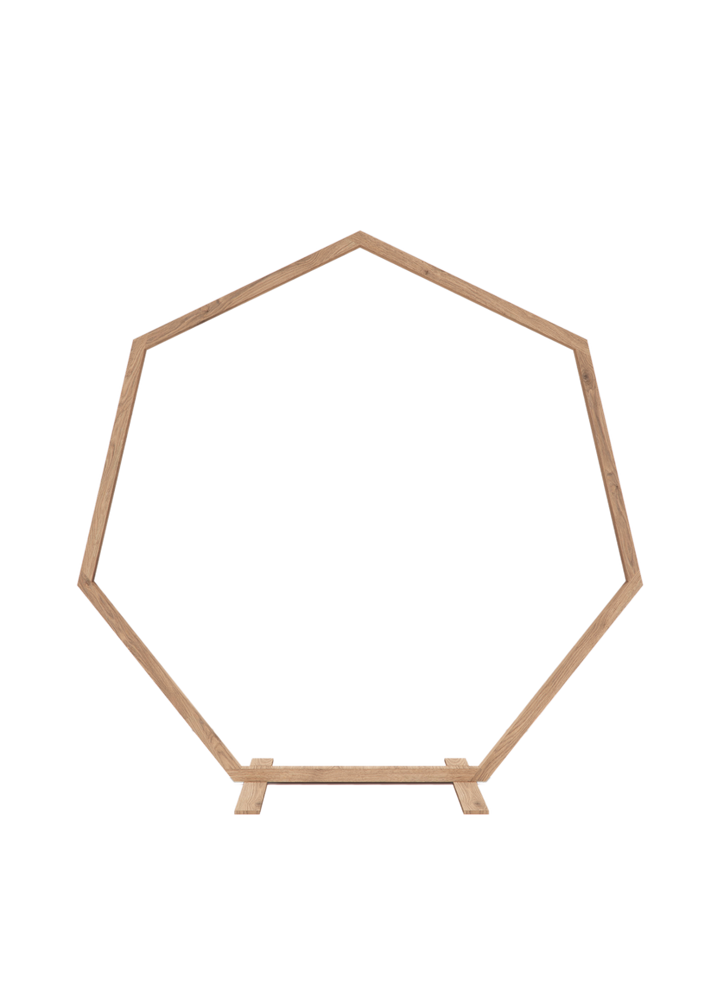 Arche en bois hexagonale simple