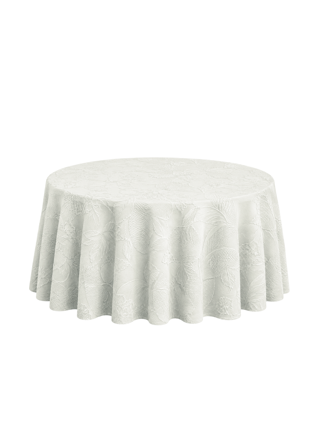 Nappe ronde 132" Belle Époque - Blanc os