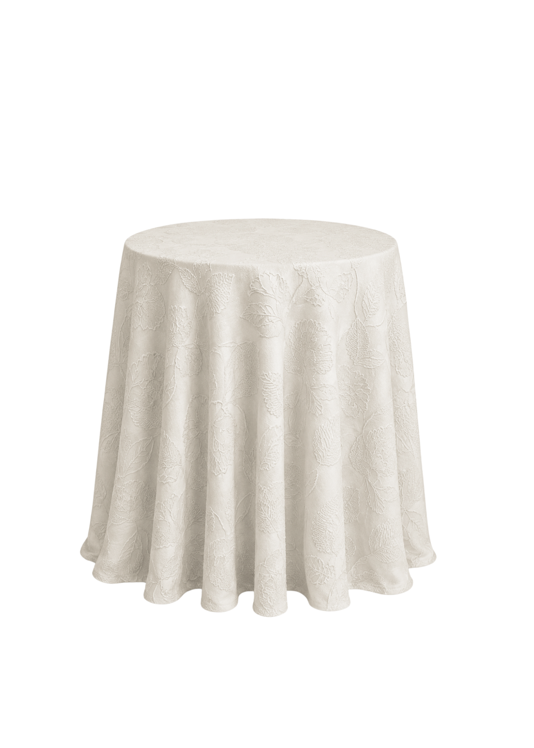 Nappe ronde 132" Belle Époque - Blanc os