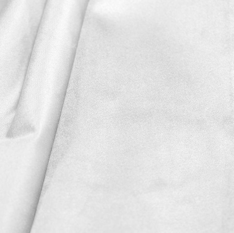 Serviette de table velours - Blanc