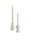 Bougeoir en céramique blanc