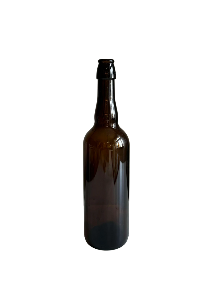 Bouteille en verre ambrée