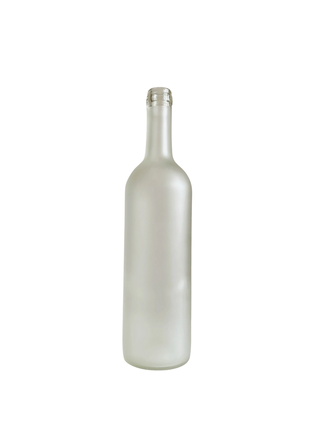 Bouteille en verre givrée