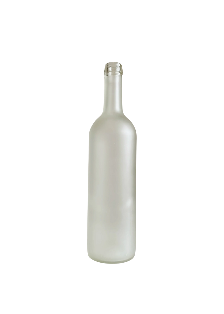 Bouteille en verre givrée