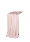 Chemin de table 118" - Mousseline de soie Rose pâle
