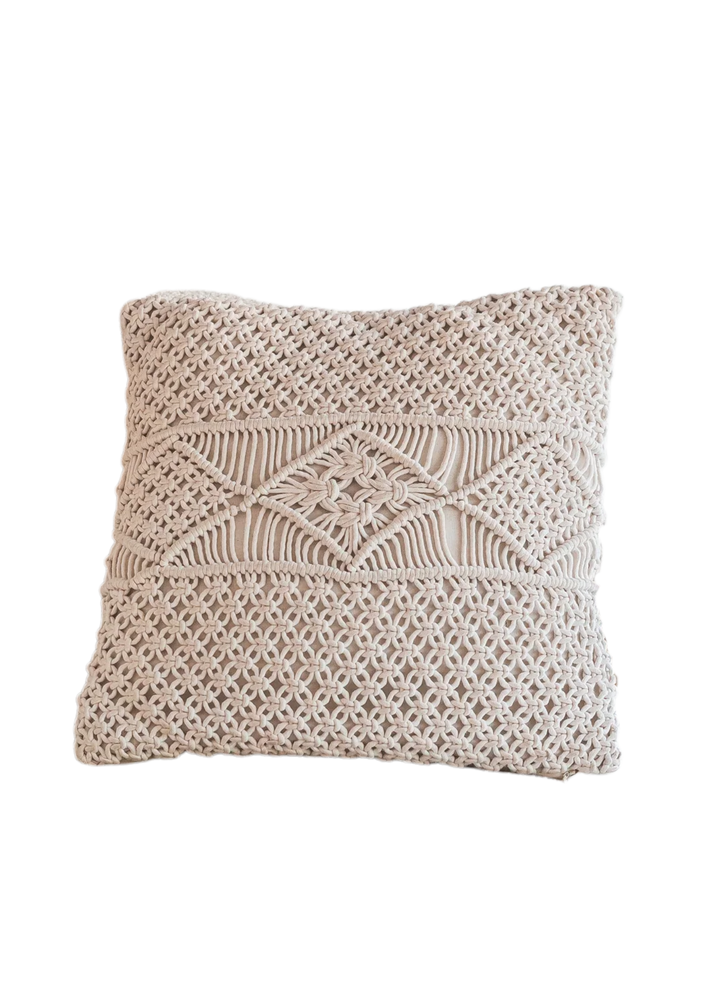 Coussin en macramé