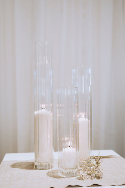 Tube en verre rainuré