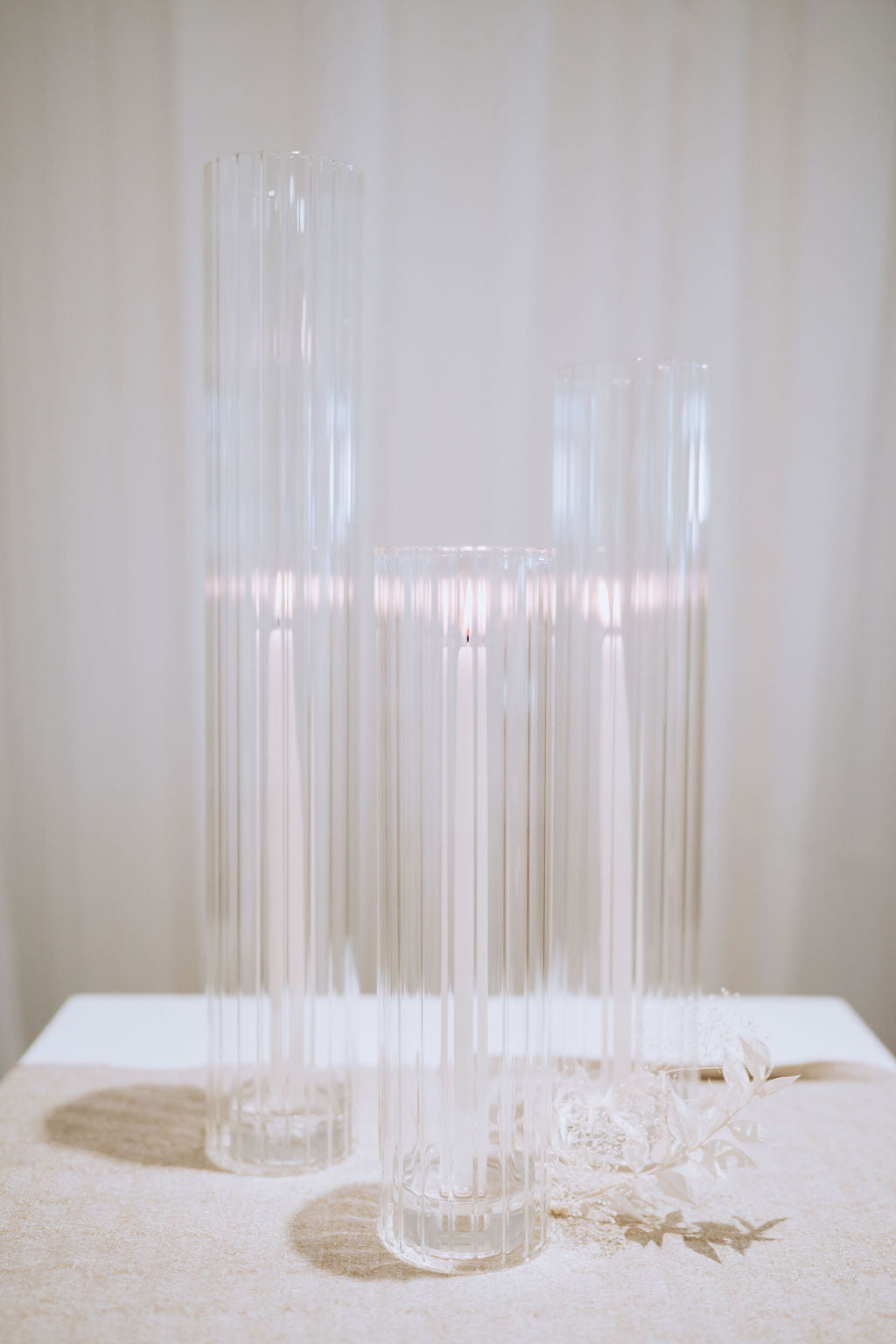 Tube en verre rainuré