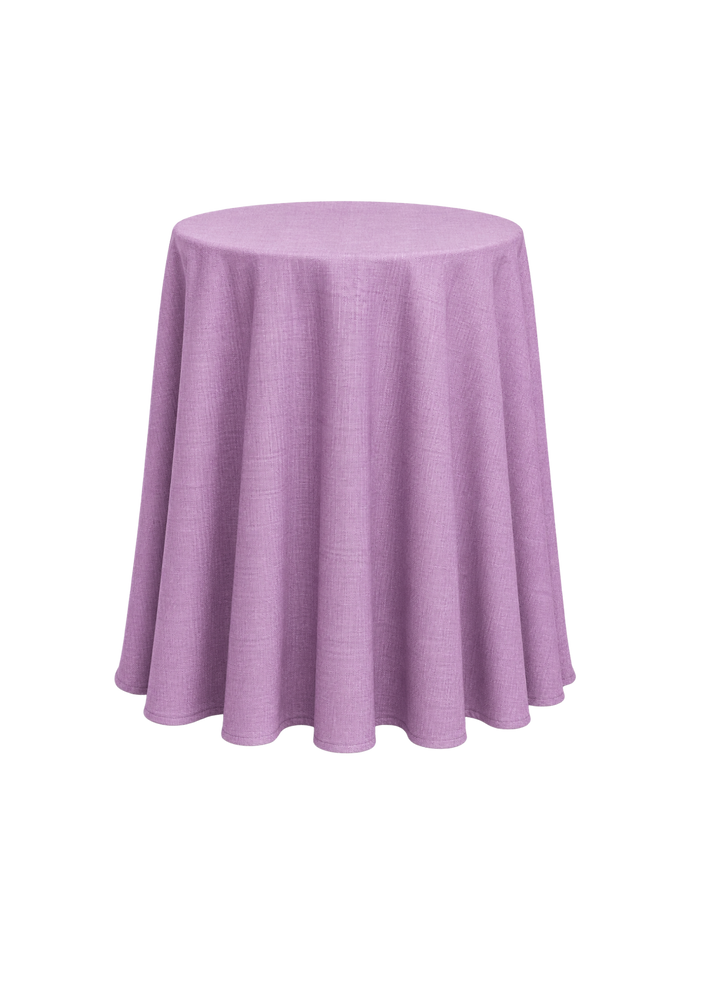 Nappe ronde 132'' effet lin - Lavande