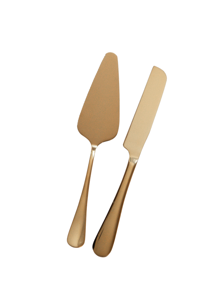 Ensemble pelle et couteau à gâteau