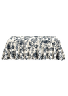 Nappe rectangulaire 108"x156" - Lin Bloom bleu marine