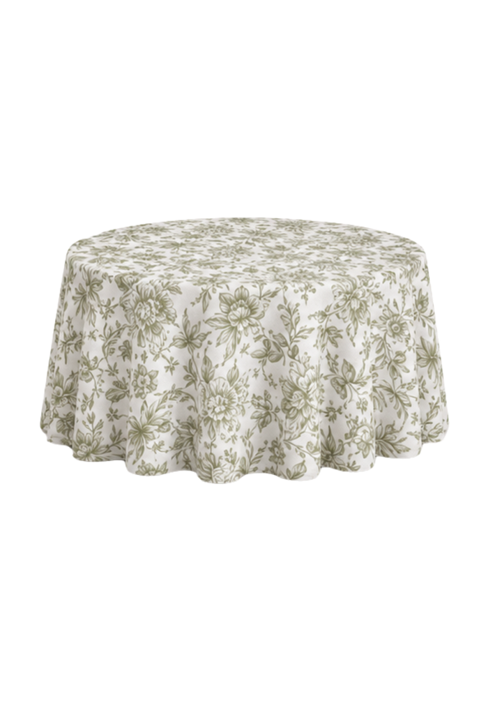 Nappe ronde 132" - Lin Bloom sauge