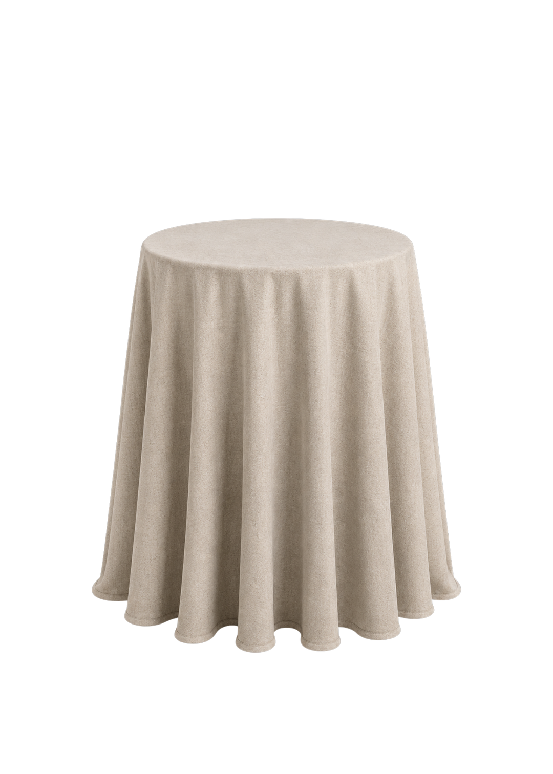 Nappe ronde 132'' - Lin naturel