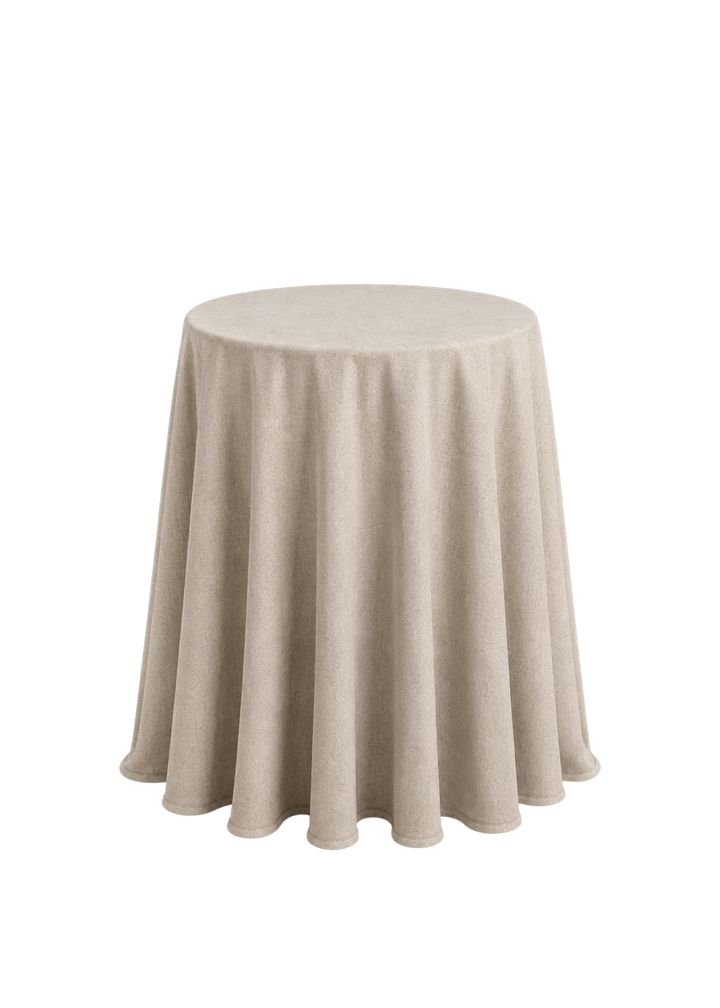 Nappe ronde 132'' - Lin naturel