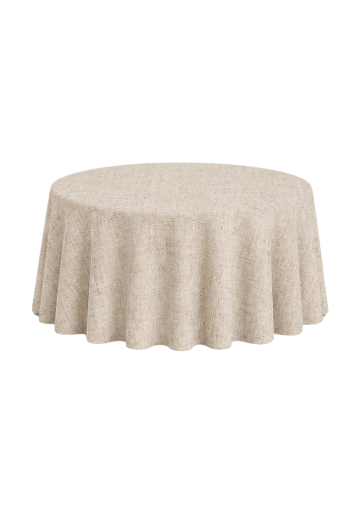 Nappe ronde 132'' - Lin naturel