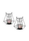 Lanterne noire et votive en verre
