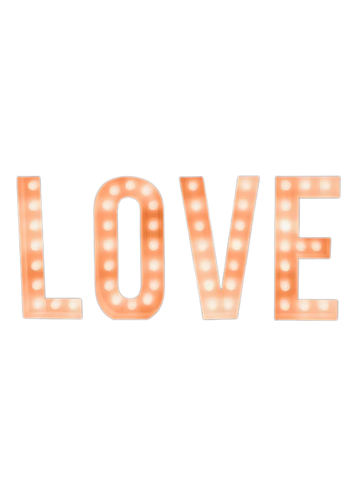 Love lumineux géant