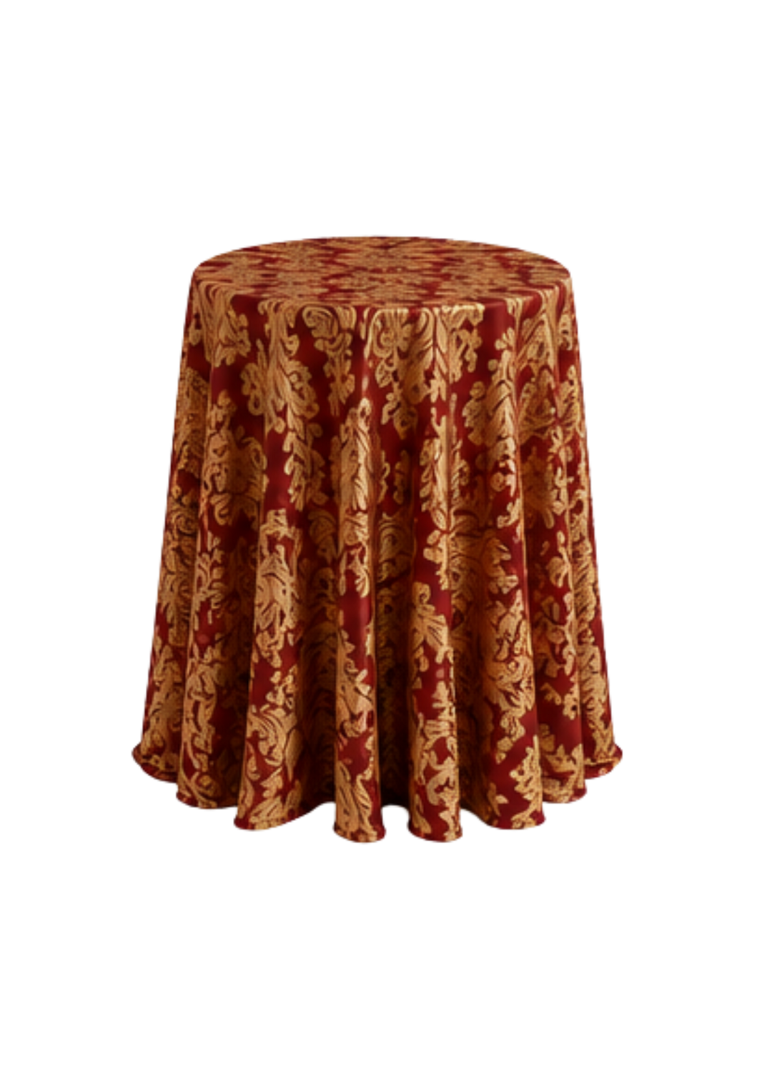 Nappe ronde Miranda Damask 132'' - Bordeaux