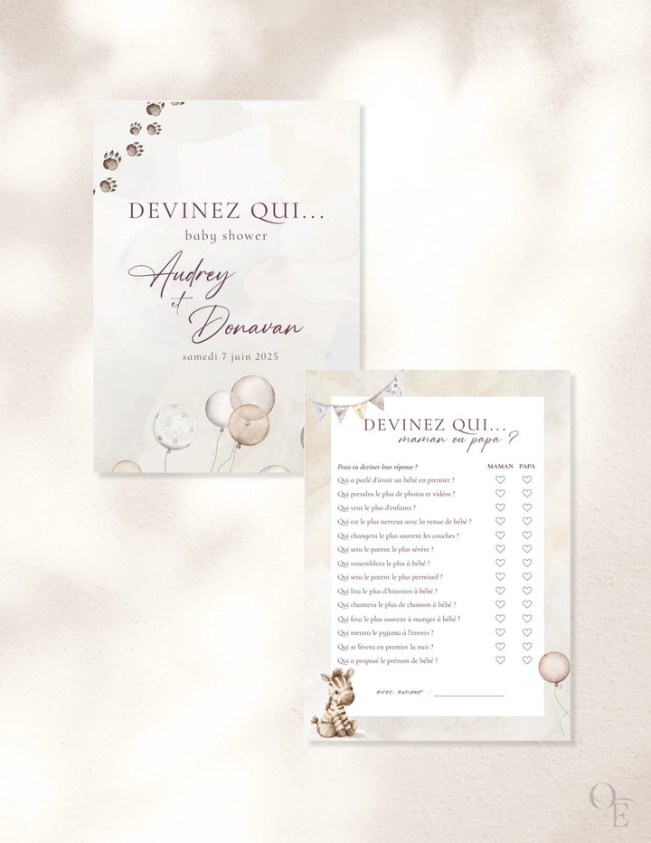 Jeux "Devinez qui"