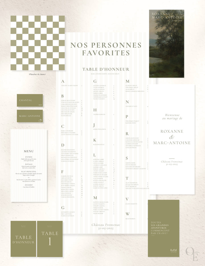 Affiches et graphismes de mariage