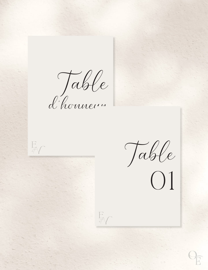 Numéro de table