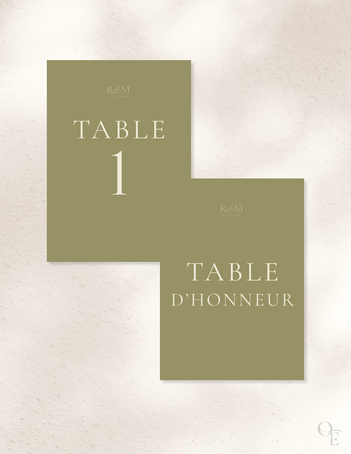 Numéro de table