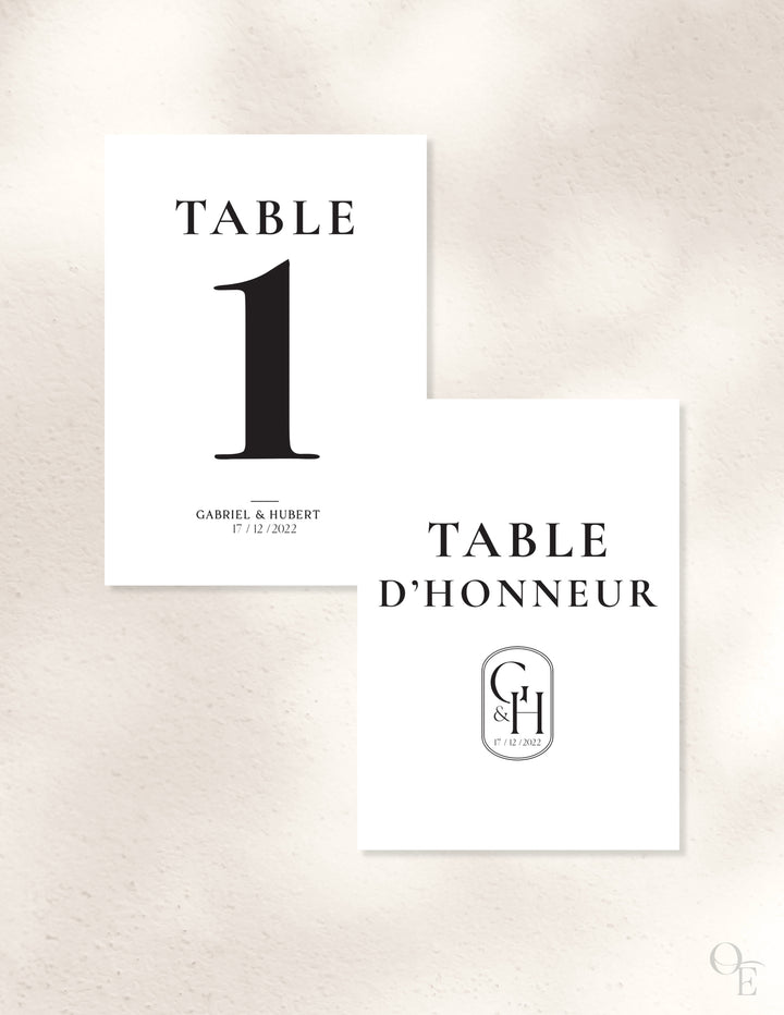Numéro de table