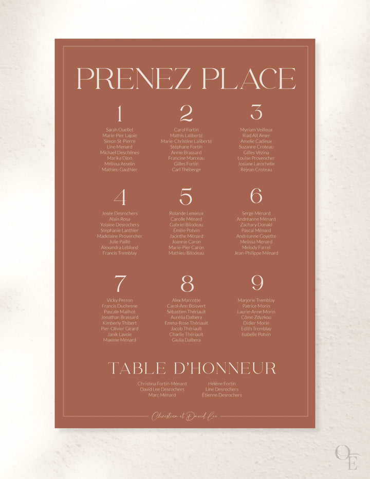 Plan de salle
