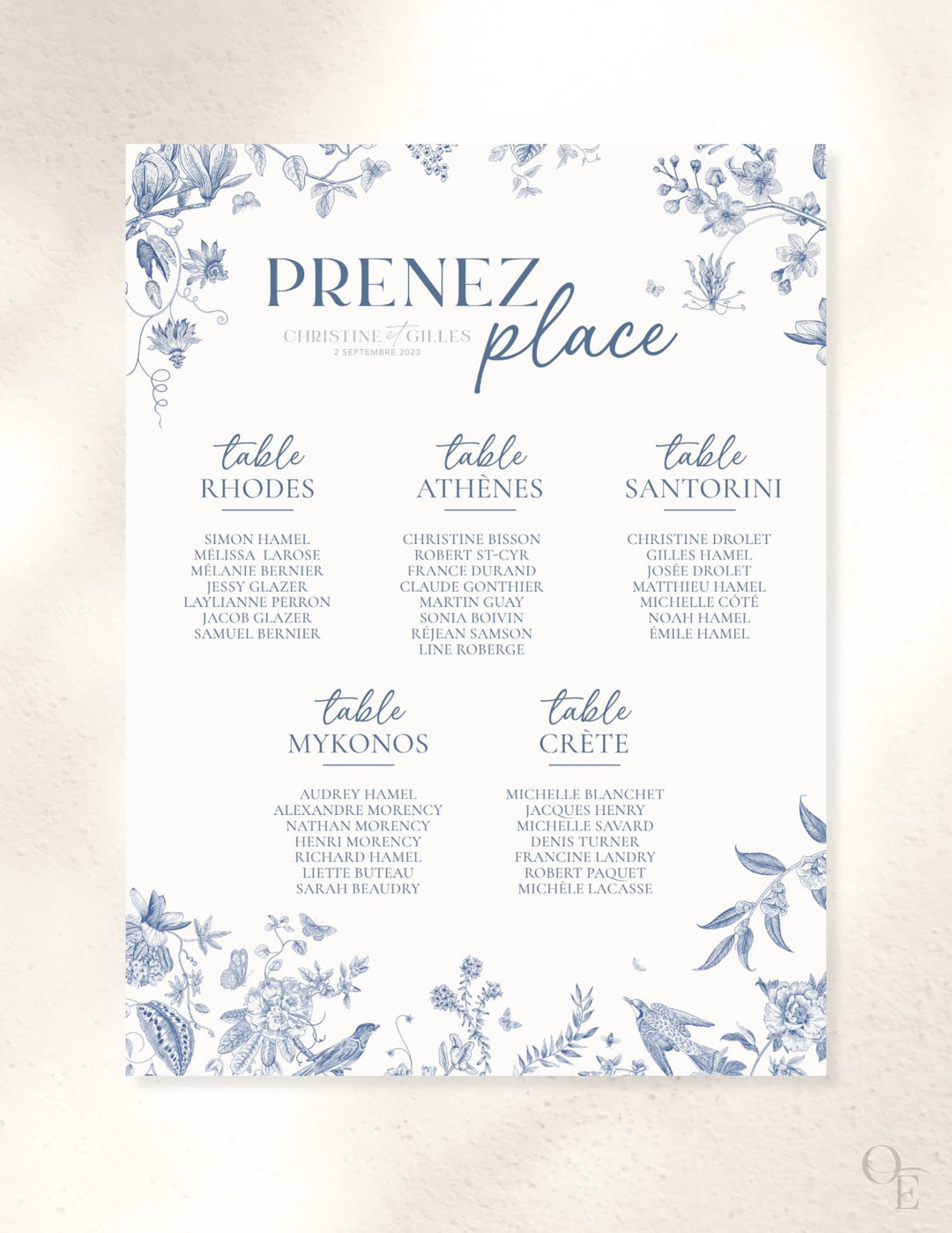 Plan de salle