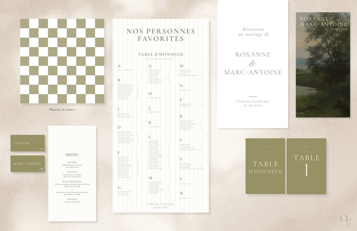 Affiches et graphismes de mariage