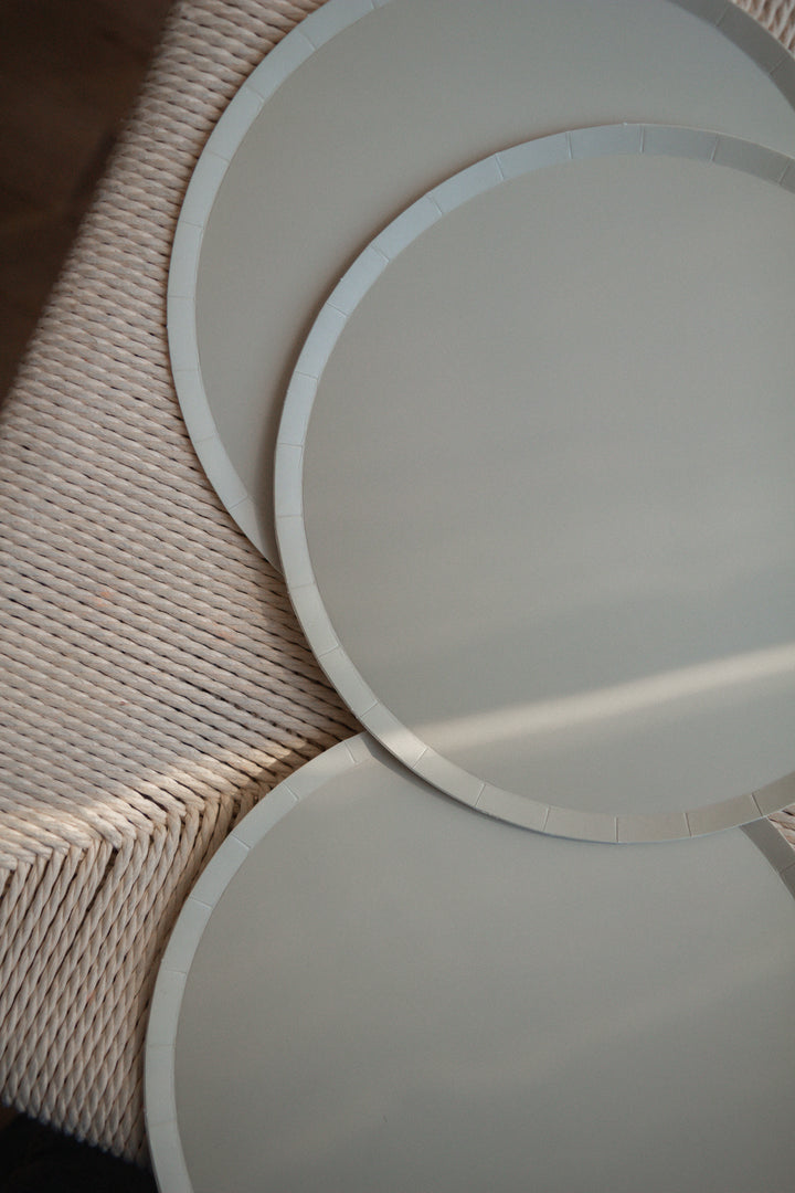 Ensemble de 8 assiettes classiques - Beige