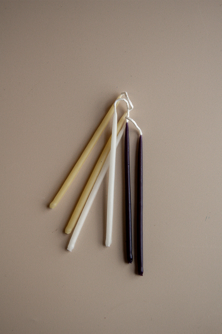 Ensemble de 16 bougies d'anniversaire en cire d'abeille - Mixtes