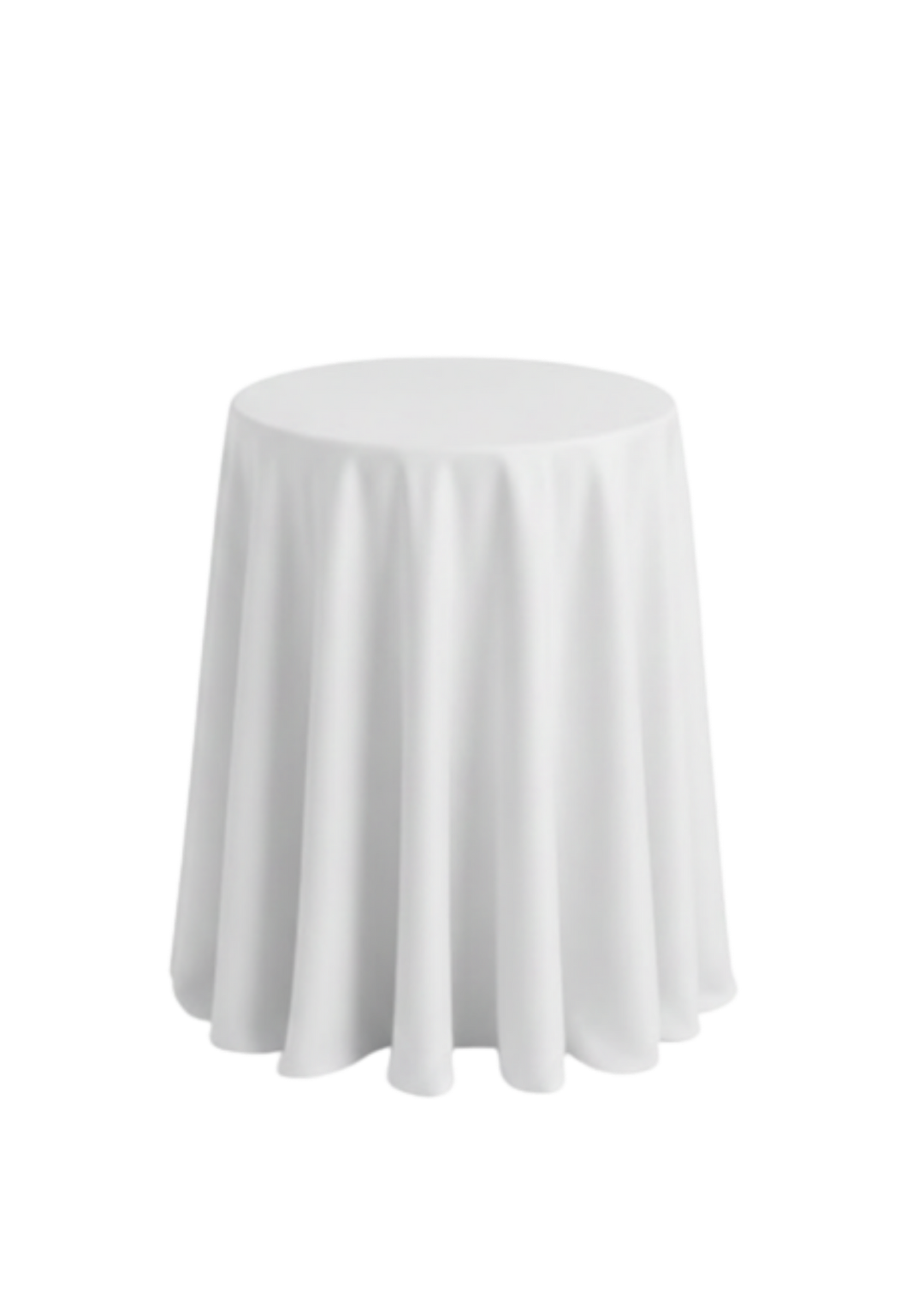 Nappe ronde polyester 120" - Blanche