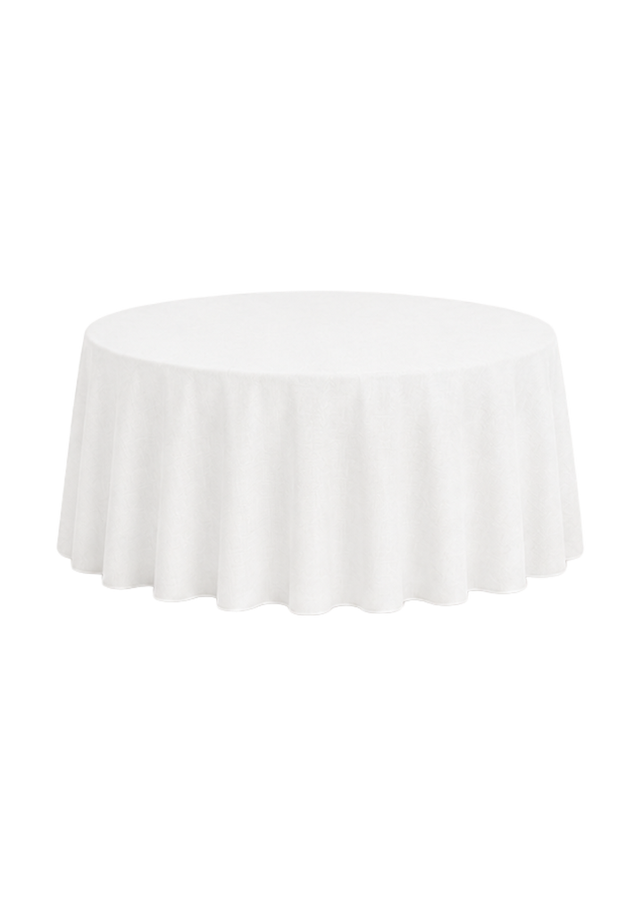 Nappe ronde polyester 120" - Blanche