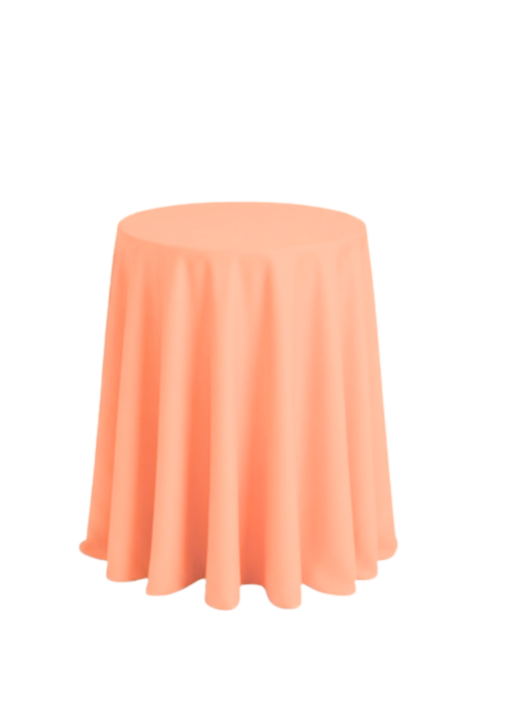 Nappe ronde polyester 120" - Corail
