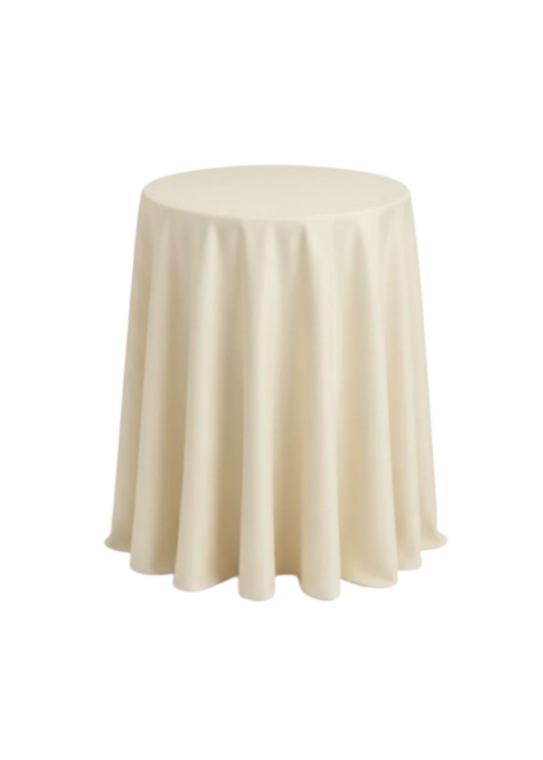Nappe ronde polyester 120" - Crème